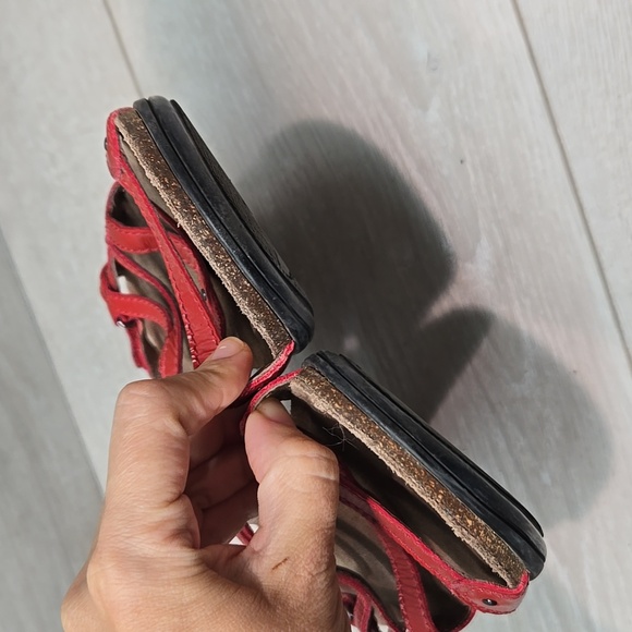 Dansko Women Jolie Red Strappy Leather Sandals Shoes Sz 36/6-6.5 - Picture 4 of 12